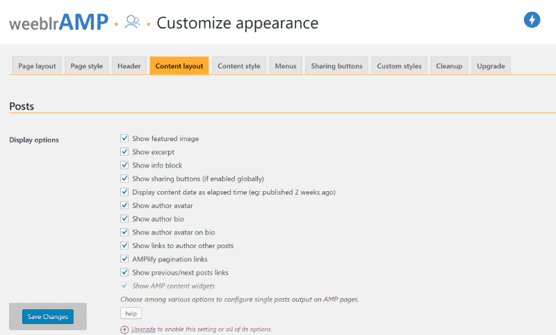 Best WordPress AMP plugins - weeblr AMP Customizer