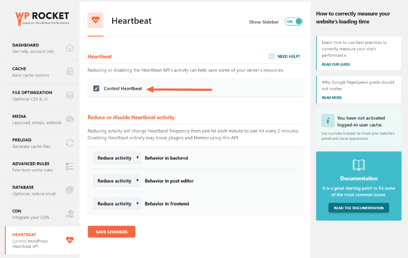 how to fix slow wordpress admin heartbeat plugin