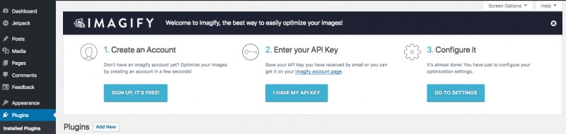 Imagify plugin - How To Create An Account