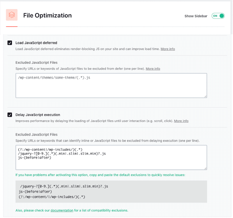 Load JS deferred and delay JS execution Source: WP Rocket 
