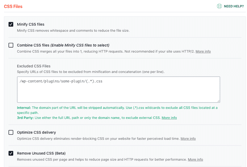 Minifying and Removing Unused CSS - Source: WP Rocket 