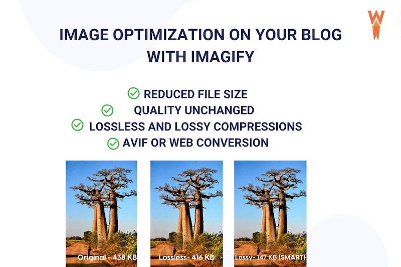 Optimizing your blog images with Imagify - Source: WP Rocket 
