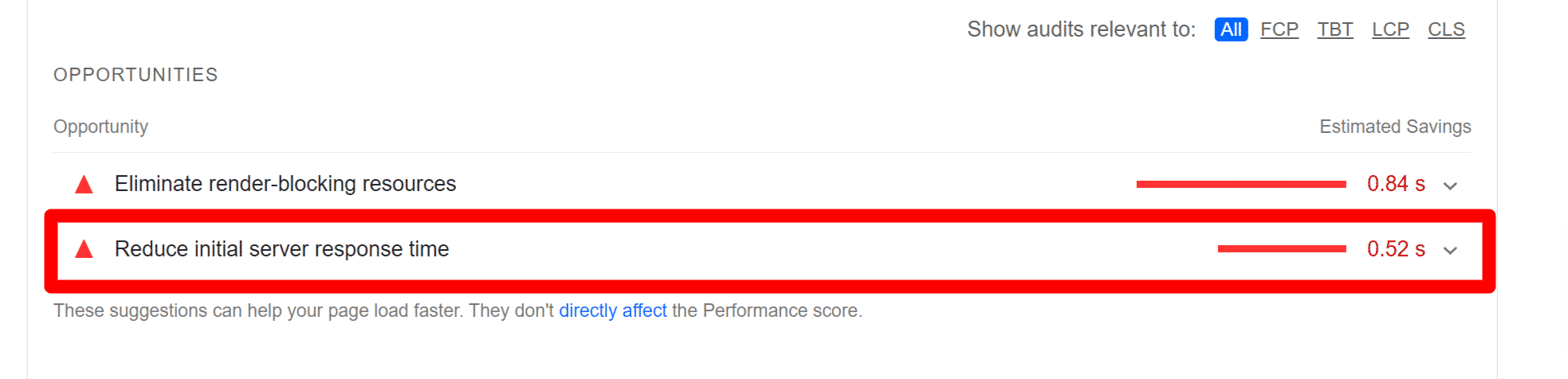 Reduce initial server response time