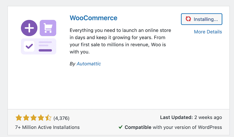 Wizard to launch your store - Source: WooCommerce plugin
